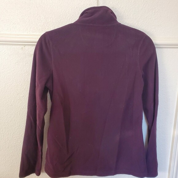 GAP fleece lined Sweater Jacket Purple warm full zip retro Women's Sz Small - Picture 8 of 15